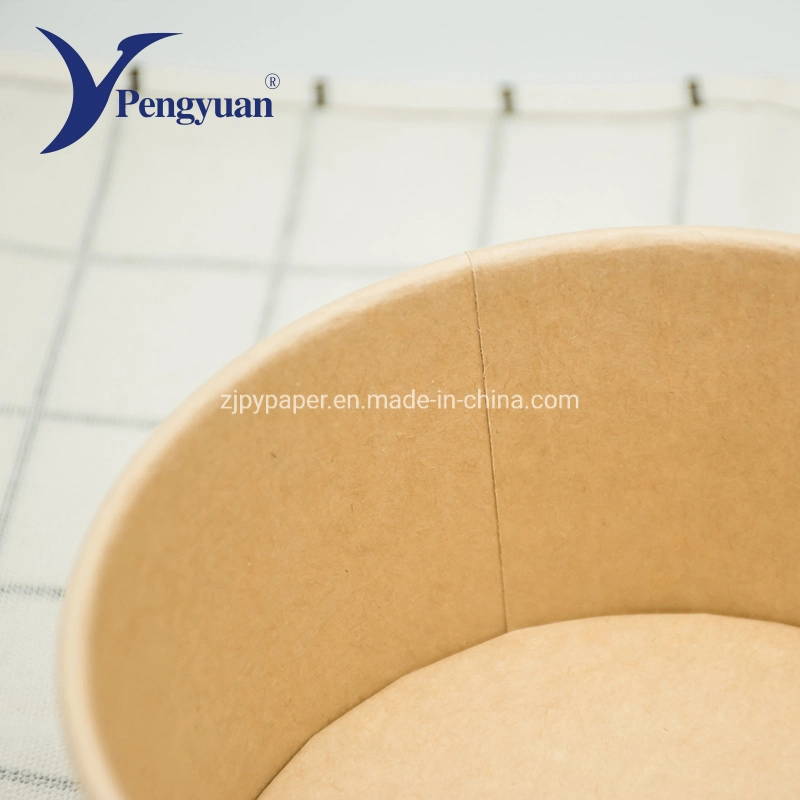 Disposable Custom Size 750ml 1100ml 1300ml Kraft Paper Salad Bowl