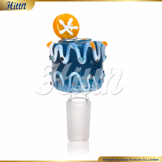 Accessori per fumatori di ciotole in vetro per dolci con snodo maschio da 14 mm per Smoke Shop dal design unico