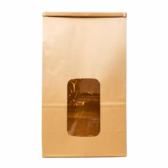 Carta Kraft a fondo piatto biodegradabile personalizzata a prova di grasso per sacchetti di latta per sacchetti di imballaggio per torte al burro