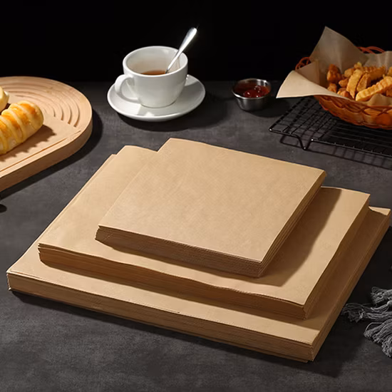 Carta da forno per torte con logo personalizzato Kraft a prova di grasso per pacchetto di hamburger di vendita calda