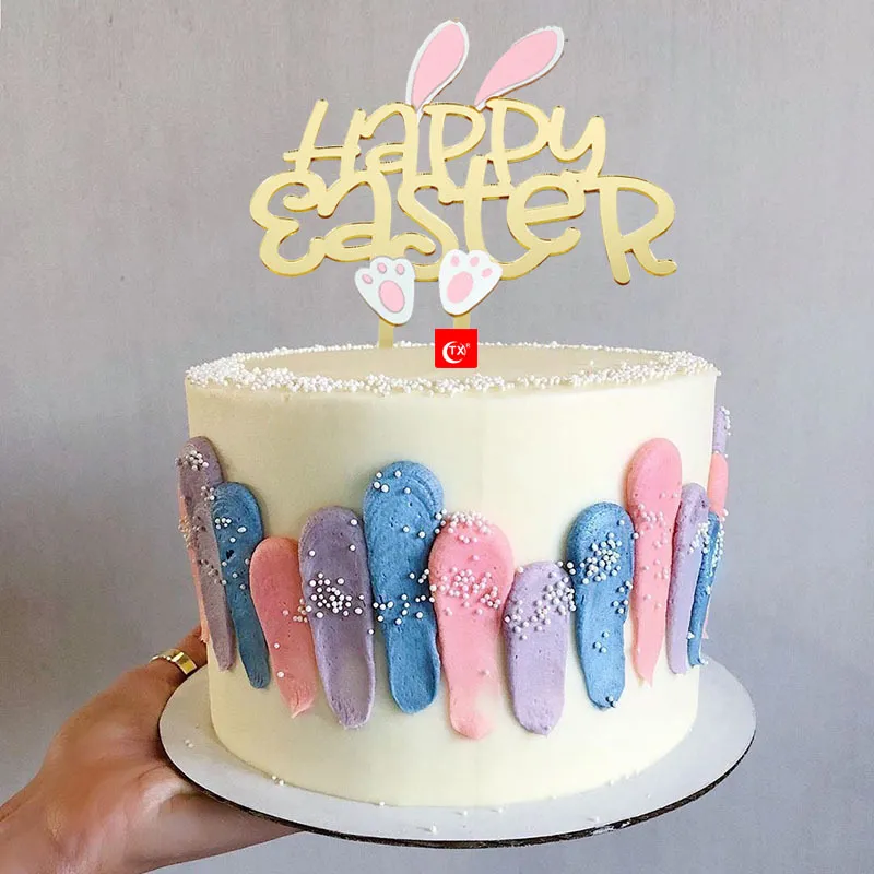 Topper per torta con decorazione Happer Pasqua