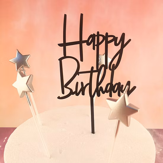 Decorazione per torta di compleanno Toppers per torta in acrilico a forma di angolo retto