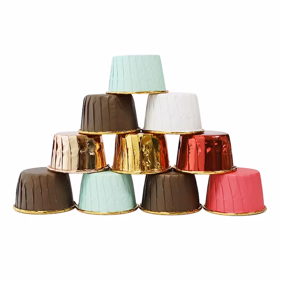 Stampo per cupcake in silicone di vendita calda su Amazon 24 pezzi Stampi PARA Cupcakes antiaderenti per uso alimentare Fodere per cupcake Stampi per muffin