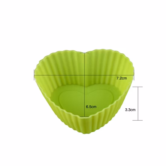 Stampo per torta in silicone riutilizzabile fatto in casa mini per uso alimentare, stampo in silicone per tazza di muffin per pasticceria da forno